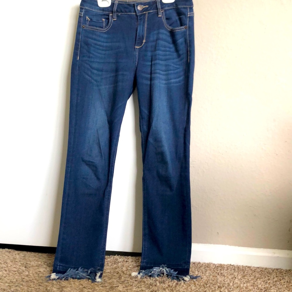 Blue fringe jeans